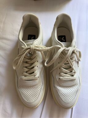 Veja Cream Leather Sneakers